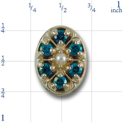 r316t Blue Topaz Bracelet Slide 
